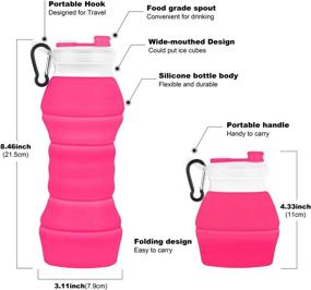 img 3 attached to Collapsible Silicone Bottle 550 Approved Portable Outdoor Recreation