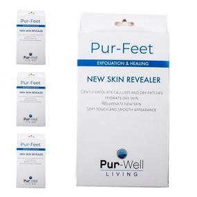 img 4 attached to 👣 Pur-Feet: 4 Pack Exfoliation & Healing Foot Peel Mask – Soften Feet, Repair Rough Heels, Remove Calluses & Dead Skin