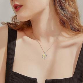 img 3 attached to Sianilvera You are My Sunshine Necklace for Women - S925 Sterling Silver Heart Necklace with Sunflower Pendant - Exquisite Jewelry Gifts for Women, Girls, Mom, and Wife