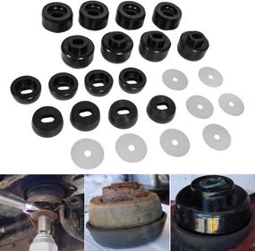 img 4 attached to 🔧 Комплект высококачественных резиновых опор кузова и кабины Bonbo для Chevy Silverado & Sierra (1999-2014) - 16 шт., черный, 2WD/4WD