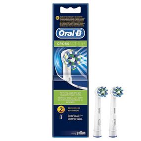 img 4 attached to Oral-B CrossAction Electric Toothbrush Replacement Brush Heads Refill, 2ct – Enhance Your Oral Care Routine