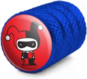 img 3 attached to Graphics And More Harley Quinn Cute Chibi Character Tire Rim Wheel Aluminum Valve Stem Caps