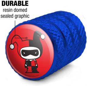 img 1 attached to Graphics And More Harley Quinn Cute Chibi Character Tire Rim Wheel Aluminum Valve Stem Caps
