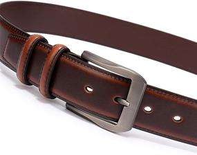 img 1 attached to Premium Leather Adjustable Buckles – Must-Have Casual Men's Fashion Accessories