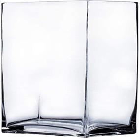 img 4 attached to 🏺 WGV Glass Rectangle Block Vase: Clear Floral Planter Container, Ideal for Wedding Party Events and Home Office Decor - 1 Piece