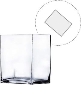 img 3 attached to 🏺 WGV Glass Rectangle Block Vase: Clear Floral Planter Container, Ideal for Wedding Party Events and Home Office Decor - 1 Piece