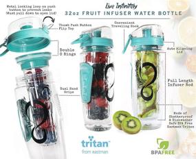 img 3 attached to 🍓 Revitalize your Hydration with the Live Infinitely 32 oz Fruit Infuser Water Bottle - Discover the Perfect Fusion of Flavor, Convenience, and Health Benefits!