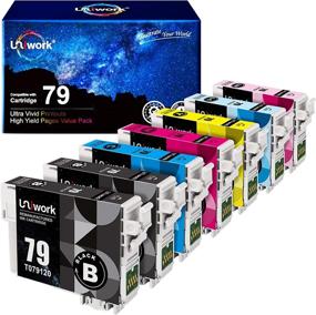 img 3 attached to Uniwork Remanufactured Ink Cartridge Set for Epson 79 T079 - Artisan 1430 / Stylus Photo 1400 🖨️ Printer Tray - 7 Pack (2 Black, 1 Cyan, 1 Magenta, 1 Yellow, 1 Light Cyan, 1 Light Magenta)