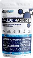 🌱 fundaminos: vegan eaa/bcaa's - botanically boosted, best-tasting, great value, no artificial ingredients, physician-formulated and clinically-proven since 2008 - pureclean performance (60-servings) logo