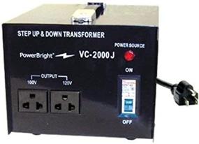 img 3 attached to 💡 PowerBright Vc-2000J Transformer Step up/Down 2000 Watt Japan 100 or 20 Volt - Efficient Power Conversion Device