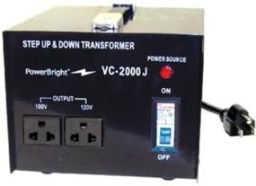 img 2 attached to 💡 PowerBright Vc-2000J Transformer Step up/Down 2000 Watt Japan 100 or 20 Volt - Efficient Power Conversion Device