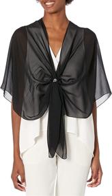 img 4 attached to EXcaped Womens Sheer Chiffon Evening Women's Accessories for Scarves & Wraps