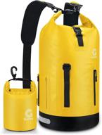🌊 gonex ipx7 waterproof dry bag backpack: 20l+2l/30l+2l with molle system, multi-pocket roll top - keep gear dry while paddleboarding, kayaking, boating, and motorcycle riding логотип