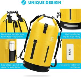 img 1 attached to 🌊 Gonex IPX7 Waterproof Dry Bag Backpack: 20L+2L/30L+2L with MOLLE System, Multi-Pocket Roll Top - Keep Gear Dry while Paddleboarding, Kayaking, Boating, and Motorcycle Riding