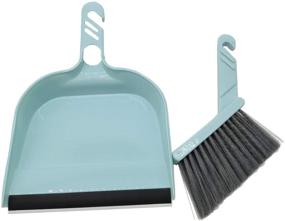 img 1 attached to Efficient Kitchen Cleaning Tools: BSMstone Mini Broom and Dustpan Set (Blue)