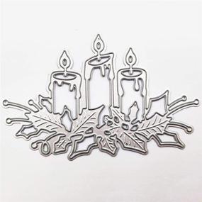 img 1 attached to 🕯️ Metal Christmas Candle Cutting Die Stencil Template - DIY Crafts for Christmas, Birthday, Wedding, Scrapbook Album, Card Making, and Embossing