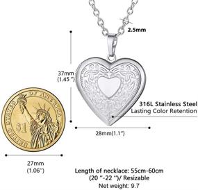 img 2 attached to 📸 Customizable Personal Photo Locket/Tag Necklace for Women/Men, Engraved Photo/Text, High-Quality Stainless Steel/925 Sterling Silver, Beautifully Packaged