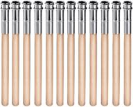 🖍️ chinco 12 piece wooden pencil extenders - art pencil lengthener crayon extension with aluminum handle for school and office supplies логотип