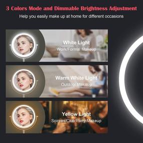 img 3 attached to O’Vantage Rechargeable Makeup Mirror with Lights - 1X 10X Magnification, Double-Sided Swivel, 54 Pcs Medical LED Lights, 3 Color Modes, Dimmable Touch Screen, Chrome Finish