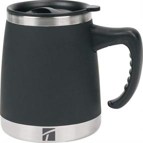 img 2 attached to Trudeau Maison Umbria Desk Mug - Sleek 15 oz Black Mug with Generous Capacity - Ideal for Home or Office