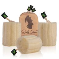 🛀 dive into luxury: daily shower with egyptian natural loofah sponge - the ultimate shower exfoliating sponge for body scrubbers! get a pack of 3 extra large, 100% biodegradable organic loofahs - your perfect spa shower scrub companion! logo