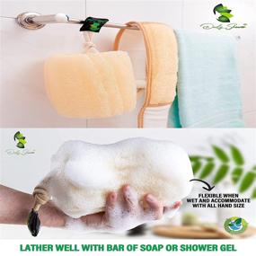 img 1 attached to 🛀 Dive into Luxury: Daily Shower with Egyptian Natural Loofah Sponge - The Ultimate Shower Exfoliating Sponge for Body Scrubbers! Get a Pack of 3 Extra Large, 100% Biodegradable Organic Loofahs - Your Perfect Spa Shower Scrub Companion!