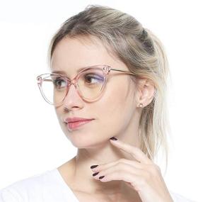 img 1 attached to 😻 Stylish SOOLALA Ladies Oversized Cat Eye Reading Glass with Modern Eyeglass Frame