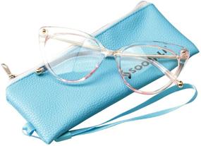 img 2 attached to 😻 Stylish SOOLALA Ladies Oversized Cat Eye Reading Glass with Modern Eyeglass Frame