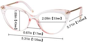 img 3 attached to 😻 Stylish SOOLALA Ladies Oversized Cat Eye Reading Glass with Modern Eyeglass Frame