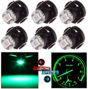 img 4 attached to Enhance Your Car's A/C Climate Control with cciyu 6 Pack T4/T4.2 Neo Wedge LED Bulb Lights in Green