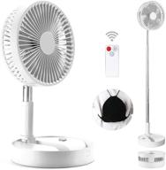 sdyxj portable fan rechargeable: foldable, adjustable height, 4-speed with remote for office, home & outdoor camping логотип