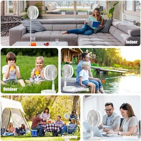 img 3 attached to SDYXJ Portable Fan Rechargeable: Foldable, Adjustable Height, 4-Speed with Remote for Office, Home & Outdoor Camping