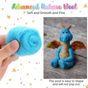 img 2 attached to 🧶 Felt Needle Felting Kit, FIXM - 24 Colors Wool Roving Set for Felting Needles, Complete Starter Kit with Wool Felt Tools and Fiber Yarn - DIY Needle Felting Supplies