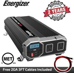 img 3 attached to Energizer 2000W Power Inverter - Modified Sine Wave Car Inverter, 12V to 110V Converter with Dual AC Outlets, Dual 2.4A USB Ports, Battery Cables Included - UL Certified (458 METLab)