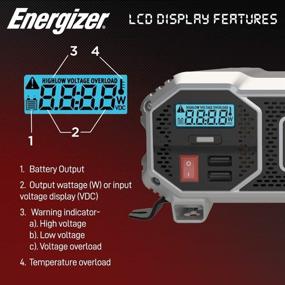 img 2 attached to Energizer 2000W Power Inverter - Modified Sine Wave Car Inverter, 12V to 110V Converter with Dual AC Outlets, Dual 2.4A USB Ports, Battery Cables Included - UL Certified (458 METLab)