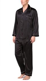 img 2 attached to Lerbe Classic XXL Men's Button Down Sleepwear for Optimal Comfort and Style