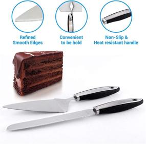 img 3 attached to 🍰 Premium Red-Hit Cake Knife Cutter and Spatula Set: Perfect for Wedding Cakes and Baked Goods, 2-Piece Serving Set