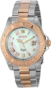 img 4 attached to Швейцарские кварцевые часы двухтонные - Женские часы Invicta 14367 Angel с аналоговым дисплеем