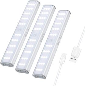 img 4 attached to 🌟 Brighten Up Your Closet: Bawoo LED Closet Light - Motion Sensor, Wireless & Rechargeable - Ideal for Stairs, Wardrobe, Kitchen, Hallway - 2 Modes & USB Charging - Pack of 3