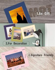 img 1 attached to 🎨 Golden State Art - Pack of 25, Acid-Free Mixed Colors Pre-Cut 16x20 Picture Mats for 11x14 Photos with White Core Bevel Cut - Complete Sets