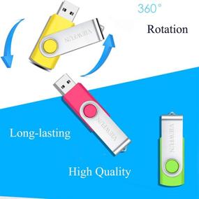 img 3 attached to Flash Drive 1GB 100 Pack USB Memory Stick Wholesale With LED Indicator And Lanyards By Viewfun (1GB