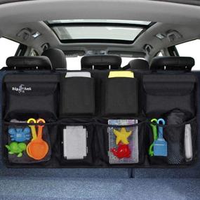 img 4 attached to 🚗 Big Ant Back Seat Trunk Organizer with Lid - Keep Your Car Trunk Clean and Tidy | 8 Large Pockets Car Organizer for Kids and Travel (34 x 18 inch)