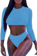 albizia bathing women swimwear sleeve logo