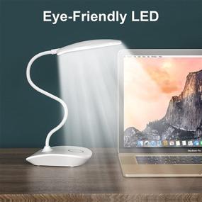 img 2 attached to 💡 DEEPLITE Battery Operated Desk Lamp: Bright LED Light with 3 Modes & Stepless Dimming, Touch Control & Eye-Caring, Flexible Gooseneck - Perfect for Dorm, Study, Office, Bedroom