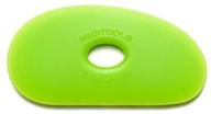 polymer rib for pottery and clay artists - sherrill mudtools shape 1, medium size, green color logo