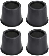 🛏️ ownmy 3-inch round circular bed risers - heavy duty furniture lifter for bed, table, chair, sofa - set of 4 (black) logo