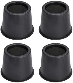 img 4 attached to 🛏️ OwnMy 3-Inch Round Circular Bed Risers - Heavy Duty Furniture Lifter for Bed, Table, Chair, Sofa - Set of 4 (Black)