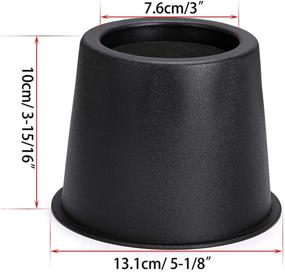 img 3 attached to 🛏️ OwnMy 3-Inch Round Circular Bed Risers - Heavy Duty Furniture Lifter for Bed, Table, Chair, Sofa - Set of 4 (Black)