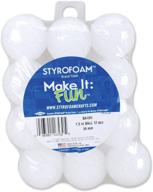 🎨 floracraft styrofoam balls foam, 1.5-inch, white, 12-pack: ideal for diy crafts and floral arrangements logo