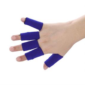 img 2 attached to 🖐️ Elastic Finger Sleeves: Performance Sports Support Thumb Brace for Arthritis, Trigger Finger, and Callus Relief with Breathable Cover